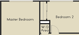 2 bed 2 Bath 1597-1602 square feet floor plan M